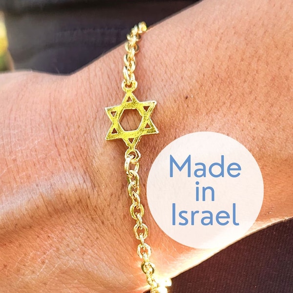 Jewish Bracelet Jewish Star Bracelet Judaica Jewelry Made is Israel Bracelet I stand with Israel Jewelry Magen David Bracelet Star of David