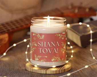 Shana Tova Candle Apple and Honey Scented Candle Rosh Hashanah Gifts Jewish gift Judaica Gifts for Jewish holiday Israel Jewish New Year