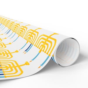 Decoraciones de Janucá Papel de regalo Menorá de Janucá Regalo de Janucá Menorá de Janucá Regalos de Janucá Regalo judío de Israel Regalo judaico imagen 5