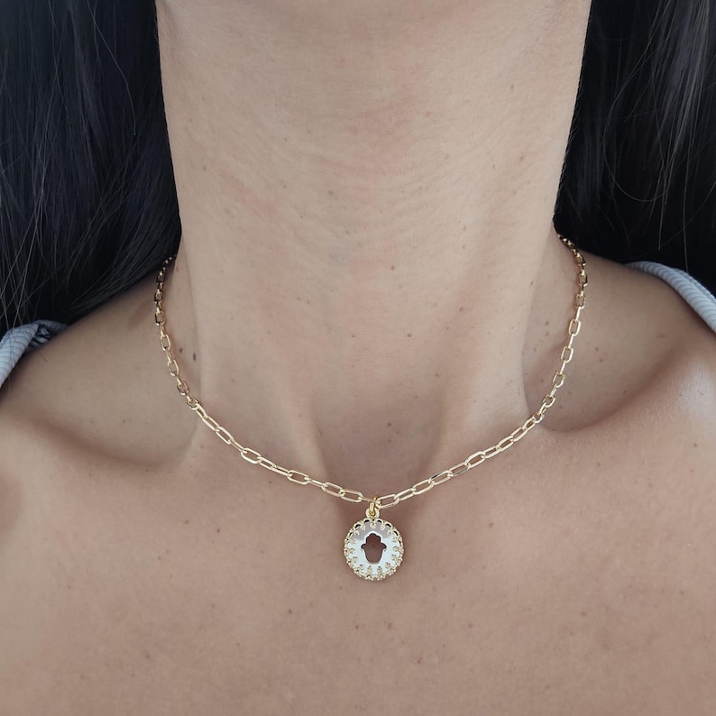 Gold Chai Necklace Israel Jewelry Judaica Jewelry Paperclip Necklace Sterling Silver Chai Made in Israel Necklace Jewish Jewelry Israel Gift image 7