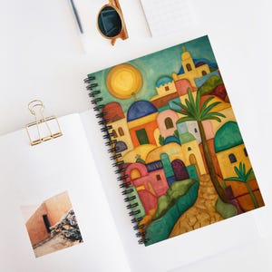 Israeli Gift Jerusalem Notebook Hardcover Notebook 6x8 Journal Bible Gift Jewish Gifts Judaica Gifts Office Israel Gifts Bible Journal Kotel image 1