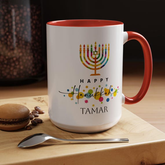 Personalized Hanukkah Mug Chanukah Gift Decorations Hanukkah