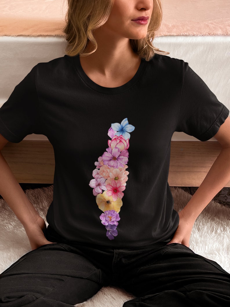 Israel Flowers Tshirt Israel Tee Support Israel Tshirt Benefit Israel Map TShirt Jewish Gifts I stand with Israel Gift Judaica Gift for Her