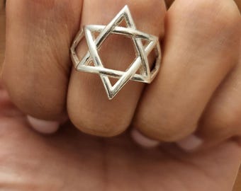 Sterling Silver Magen David Ring Star of David Jewish Ring Personalized Israel Jewelry Judaica Gifts October 7th Israeli Jewelry Jewish Star
