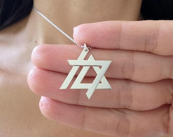 Star of David Necklace Sterling Silver Magen David Pendant Jewish Star Necklace Judaica Gift Israel October 7th The Broken Star of David