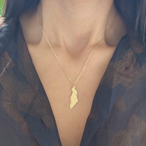 Israel Map Necklace Jüdische Stern-Halsketten-Judaica Geschenke Made is Israel Map Ich stehe mit Israel Schmuck Magen David Halskette aus Israel Geschenk