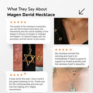 Magen David Necklace Star of David Necklace Israel Necklace Judaica Gift Made is Israel I stand with Israel Jewelry Jewish Jewelry Judaica image 4