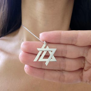 Collana Israele Argento 925 Collana Stella Ebraica 7 Ottobre Regali Judaica Made is Israel Gift Io sto con Israele Gioielli Magen David 10.07