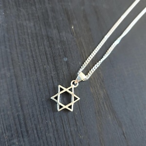 Magen David Men Necklace Silver Star of David Necklace Bar Mitzvah Gift Made in Israel Jewelry Jewish Star Necklace Jewelry Mogen David image 4