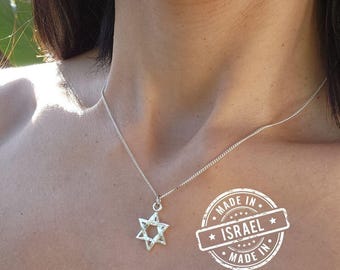 Magen David Necklace Star of David Necklace Israel Necklace Judaica Gift Made is Israel I stand with Israel Jewelry Jewish Jewelry Judaica