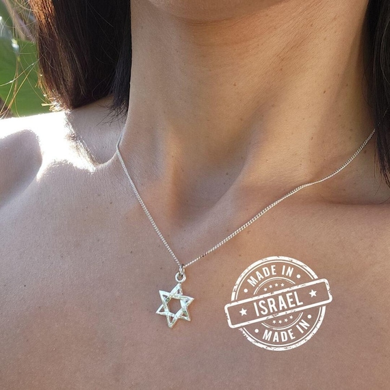 Magen David Necklace Star of David Necklace Israel Necklace Judaica Gift Made is Israel I stand with Israel Jewelry Jewish Jewelry Judaica