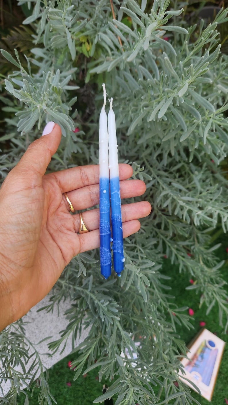 Hanukkah Candles Set for Chanukah Candles Kosher Candles Hand Made in Israel Menorah Candles