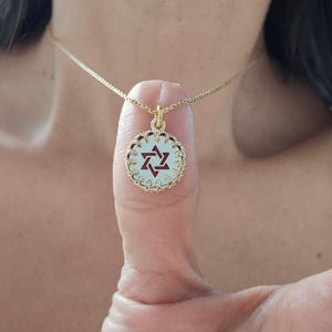 Gold Chai Necklace Israel Jewelry Judaica Jewelry Paperclip Necklace Sterling Silver Chai Made in Israel Necklace Jewish Jewelry Israel Gift image 8