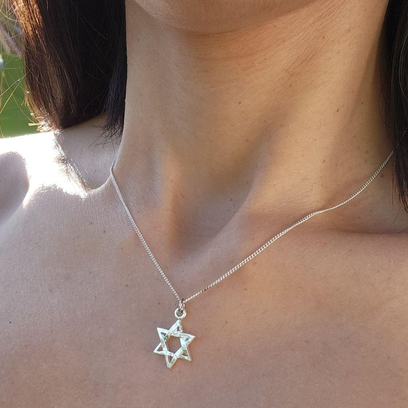 Magen David Necklace Star of David Necklace Israel Necklace Judaica Gift Made is Israel I stand with Israel Jewelry Jewish Jewelry Judaica image 7