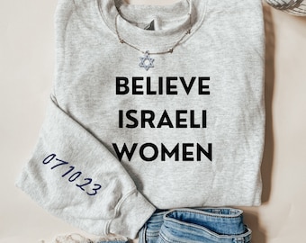 Felpa Supporta Israele 7 ottobre Felpa Credi in Israele Felpa da donna Balleremo di nuovo Maglietta Israele Maglietta Regali Judaica Regalo ebraico