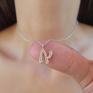 Hebrew Letter Necklace Israel 925 Sterling Silver Necklace Hebrew Jewelry Israel Necklace Jewish Jewelry Judaica Gift for Bat Mitzvah