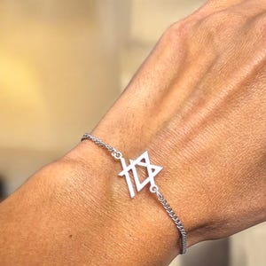 Pulsera de Israel Plata 925 Pulsera de la estrella judía del 7 de octubre Regalos judíos Hecho en Israel Regalo Estoy con Israel Joyería Magen David 10.07