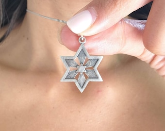 Magen David Necklace Israel 925 Silver Star of David Necklace Israel Judaica Gift Made in Israel Jewelry Jewish Jewelry Judaica Necklace