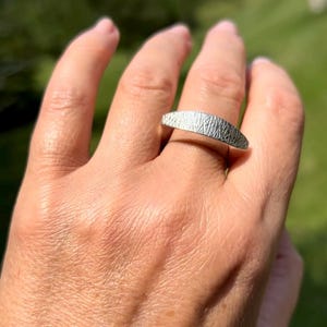 Concave/Convex Textured Ring in Sterling Silver, Modern Ring, Sculptural Ring, Unique silver rings