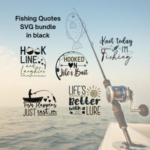 Angeln Zitate SVG Grafik Bundle, Fischer Hooker Angeln Leben SVG, Angeln Liebhaber Designs für T-Shirt Sweatshirts, Bass Angeln SVG