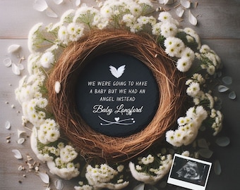 Digital Pregnancy Announcement, Social Media, Facebook, Instagram, With Sonogram, Gender Neutral, floral, Gender Reveal Ideas