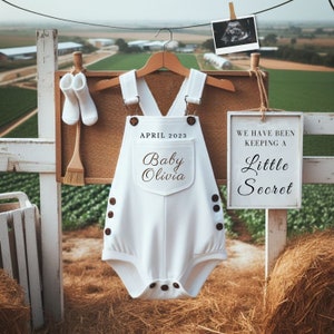 Digital Pregnancy Announcement, Girl Pregnancy Reveal, Social Media reveal, Farm Baby Announcement, Facebook, Instagram, INSTANT DOWNLOAD