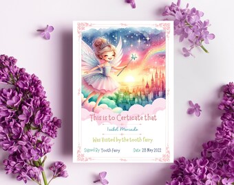 Editable Tooth Fairy Receipt & Certificate (Digital Download)