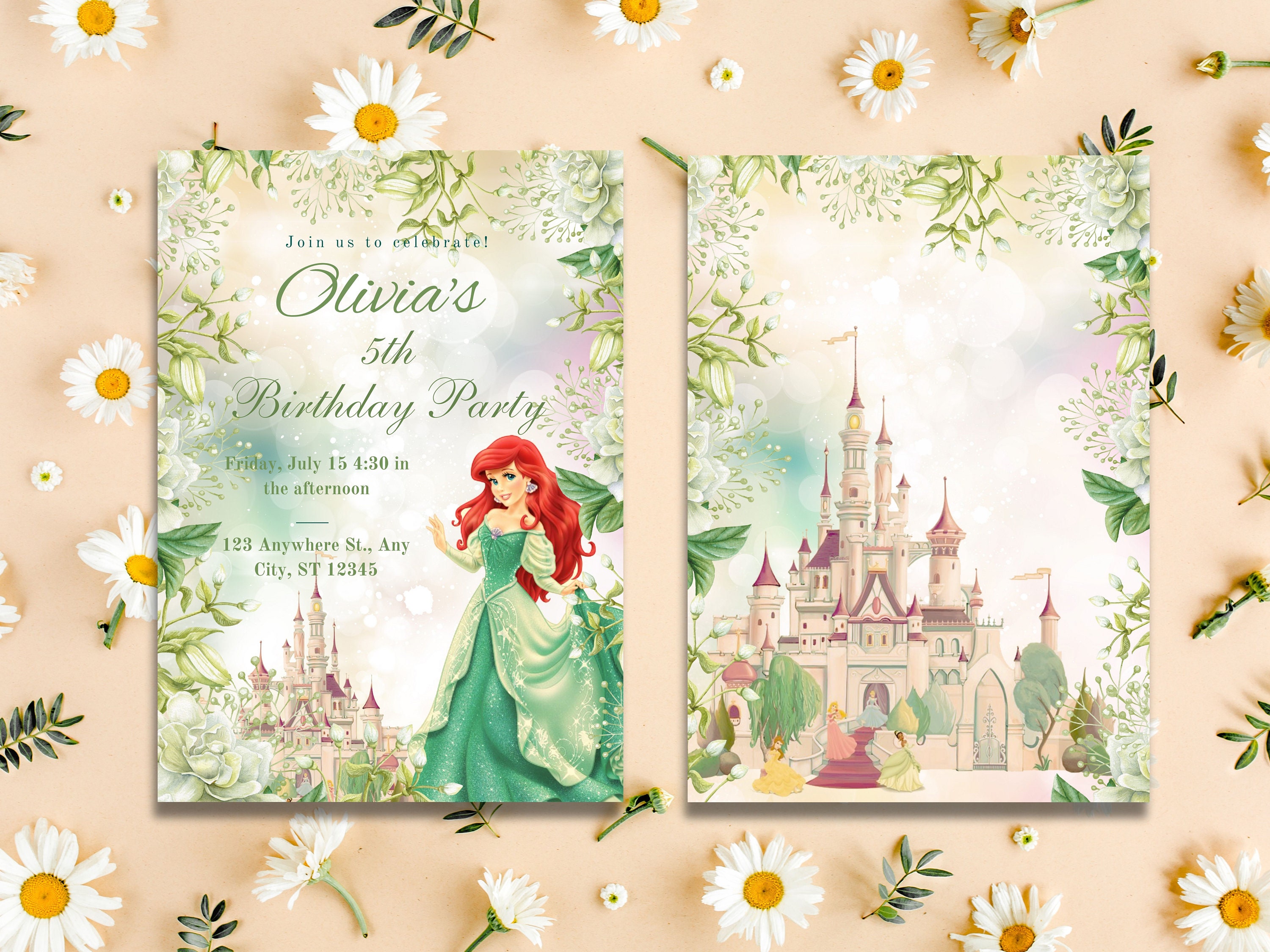 Princess Birthday Invitation Printable, Princess Birthday Invite, Once Upon a Time Castle Party ...