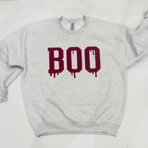 Boo Sweatshirt | Halloween Sweatshirt | Embroidered Boo Sweatshirt | Embroidered Halloween Shirt | Cute Halloween Shirt | Boo Sweatshirt