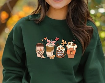 Fall Coffee Shirt | Fall Lover Shirt | Trendy Fall Pumpkin Shirt | Autumn Sweatshirt | Fall Crewneck | Women's Fall Sweater | Pumpkin Spice