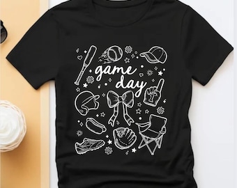 Women's Baseball Mama Tshirt For Game Day | Baseball Mom T-Shirt | Baseball Tee For Mother's Day Gift | Sports Mom Shirt