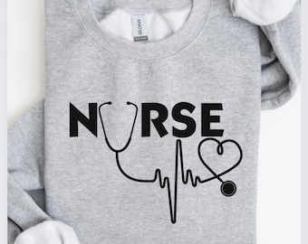 Nurse Heart Shirt | Nurse Shirt Women | Nurse Gift Shirt | Nurse Tees | Nurse T-Shirts | Nurse Shirt Gift | Cute Nurse Typography Tee