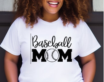 Women's Baseball Mama Tshirt For Game Day | Baseball Mom T-Shirt | Baseball Tee For Mother's Day Gift | Sports Mom Shirt