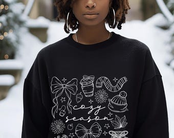 Pumpkin Doodle Sweatshirt | Fall Lover Shirt | Comfort Colors Pumpkin Sweatshirt | Autumn Sweatshirt | Fall Crewneck | Women's Fall Sweater