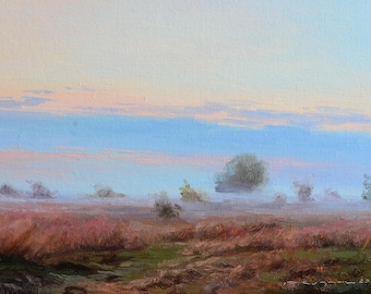 ORIGINAL ÖLGEMÄLDE, Realismus, Ölgemälde, Herbst Landschaft, Herbst Malerei, impressionistische Kunst, Wandkunst, Natur, Mini Kunst