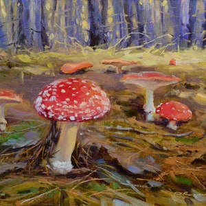 ORIGINAL ÖLGEMÄLDE Realismus, Ölgemälde, Landschaft, Natur, impressionistische Kunst, Wandkunst, Mini Malerei
