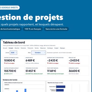 Monitoraggio dei progetti in Fogli Google | Margine, avanzamento, scostamento di budget per progetto | Dashboard per freelance