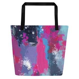 Abstract design All-Over Print Large Tote Bag
