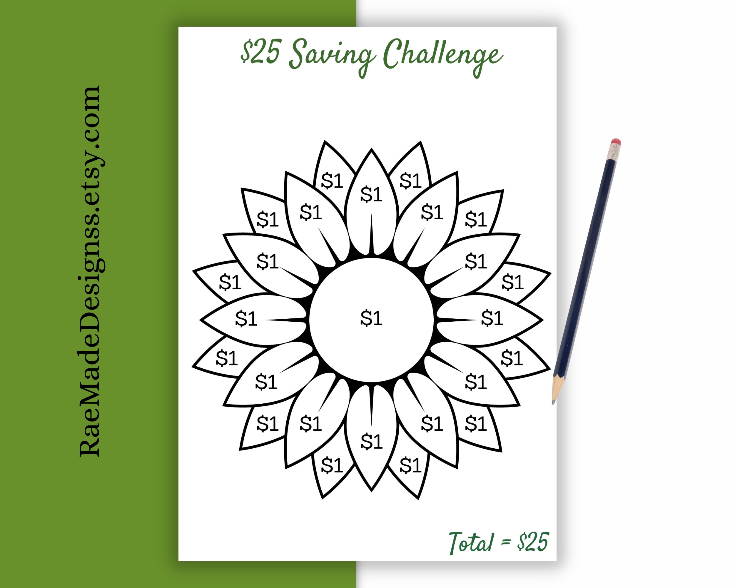 Coloring Savings Challenge, Mini Savings, Save Money Challenge, Color ...