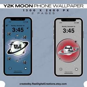 Y2K aesthetic wallpaper, Girly wallpaper, Pink lock screen, Iphone moon background, Minimalist screen saver, Mobile wallpaper set, Wallpaper