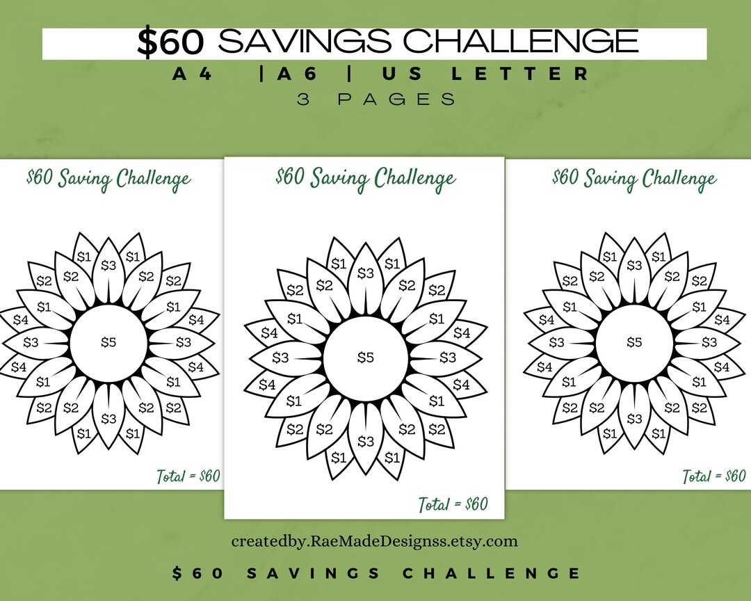 Coloring Savings Challenge, Mini Savings, Save Money Challenge, Color ...