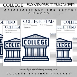 College savings tracker, Savings log, Budget tracker printable, Graduation savings fund, Save money, Tuition tracker pdf, Degree budget plan