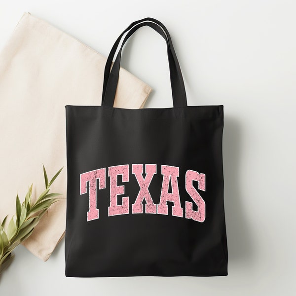Texas Tote Bag, Texas Reusable Bag, Canvas Tote Bag, Texas Shoulder Tote Bag, Gift For Her, Texas Wedding Favor, Handmade Bag, Travel Bag