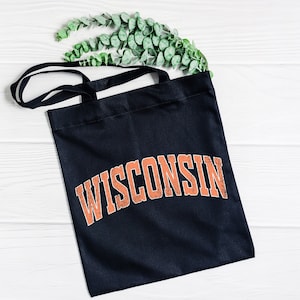 Wisconsin Tote Bag: Durable Canvas - Reusable and Spacious