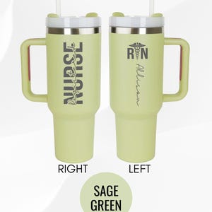 Nurse Registered RN Custom Name 40oz Tumbler, Gift for Nurse Coffee Tumbler, Rn Nurse Gifts Ideas, Laser Tumbler Custom Medical Tumbler
