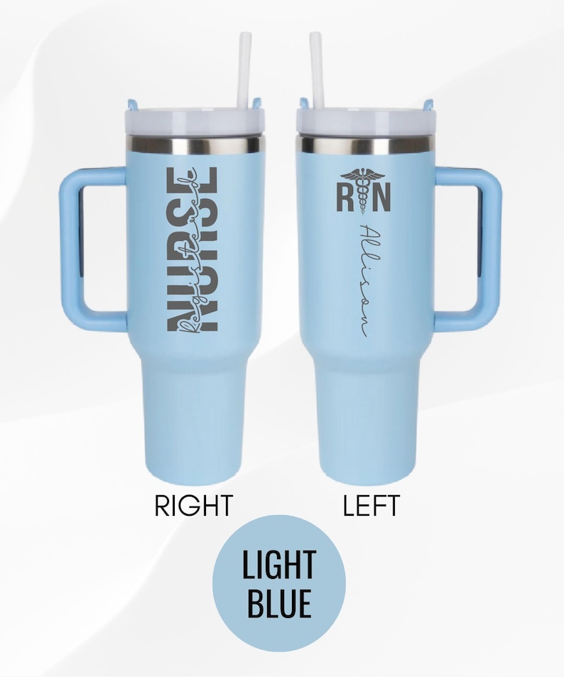 Nurse Registered RN Custom Name 40oz Tumbler, Gift for Nurse Coffee Tumbler, Rn Nurse Gifts Ideas, Laser Tumbler Custom Medical Tumbler