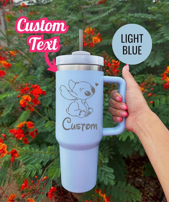 Custom Stitch Engraved Stainless Steel Tumbler: Personalized Travel Mug