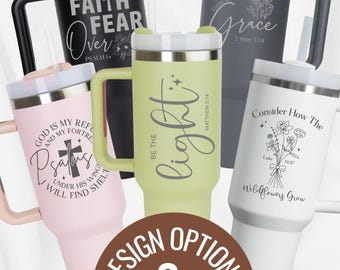 Religious Laser Engraved Tumbler: Christian Gift, Stainless Steel