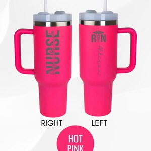 Nurse Registered RN Custom Name 40oz Tumbler, Gift for Nurse Coffee Tumbler, Rn Nurse Gifts Ideas, Laser Tumbler Custom Medical Tumbler
