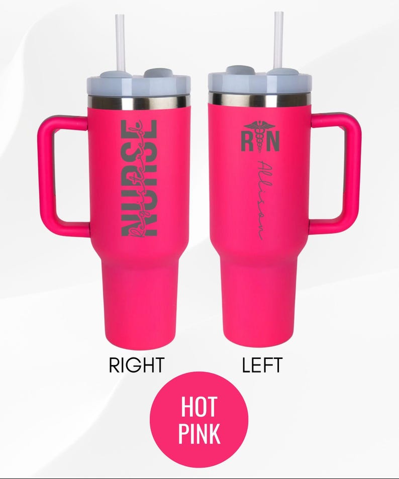 Nurse Registered RN Custom Name 40oz Tumbler, Gift for Nurse Coffee Tumbler, Rn Nurse Gifts Ideas, Laser Tumbler Custom Medical Tumbler